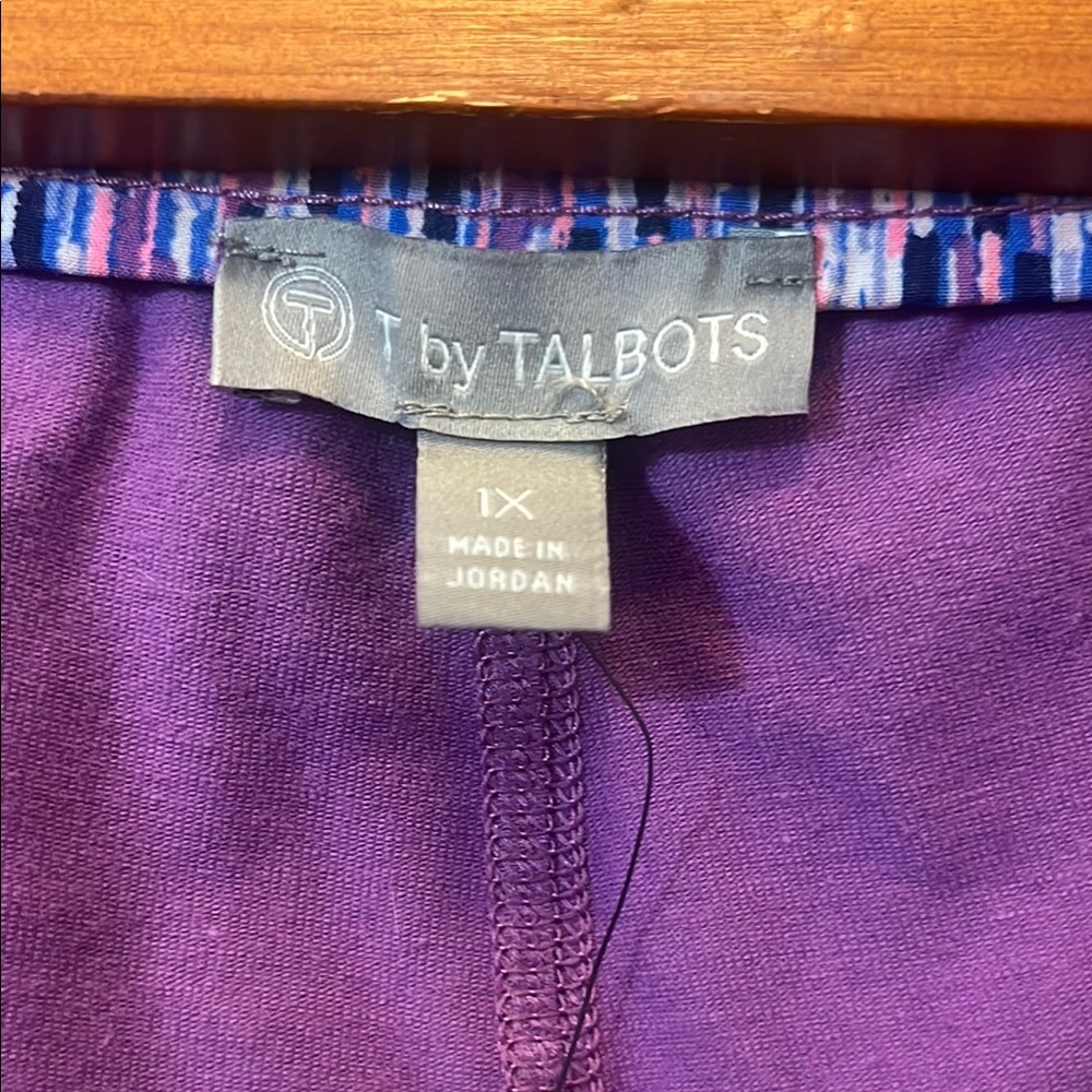 Talbots Purple and White Pleated Skort - Picture 2 of 5